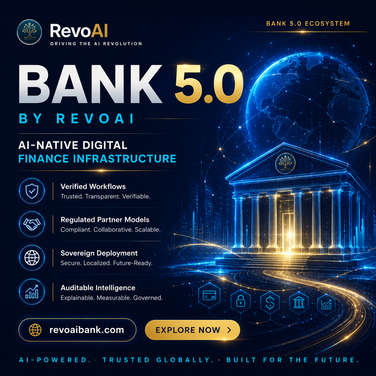 Bank 5.0 ecosystem poster by RevoAI